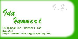 ida hammerl business card